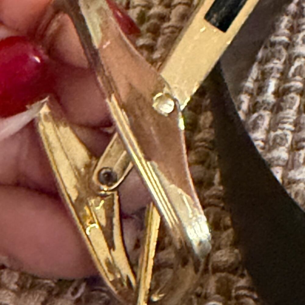 Christian Dior Black /Brown Belt with Gold Buckle - Picture 10 of 12